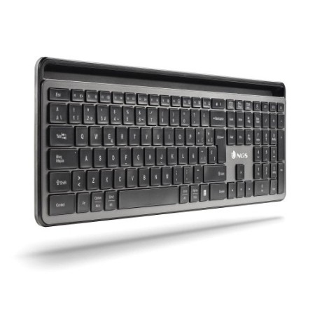 NGS ECLIPSE teclado Ratón incluido Hogar / Oficina RF Wireless + Bluetooth QWERTY Inglés Gris