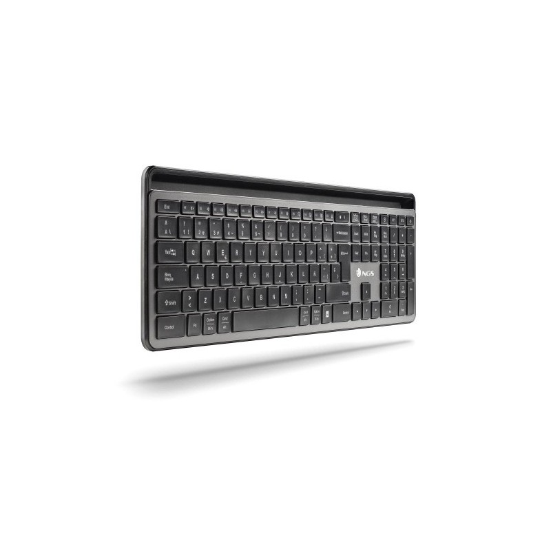 NGS ECLIPSE teclado Ratón incluido Hogar / Oficina RF Wireless + Bluetooth QWERTY Inglés Gris