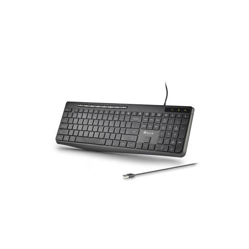NGS SPECTRA (QUERTY, ES) teclado Hogar / Oficina USB QWERTY Español Negro