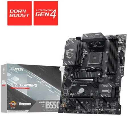 PLACA MSI B550 GAMING,AMD,AM4,B550,4DDR4,128GB,HDMI+DP,6SATA3+2M.2,4USB2.0,7USB3.2,ATX