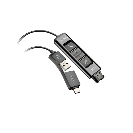 HP Poly Adaptador negro Poly DA85 USB a QD compatible con TAA