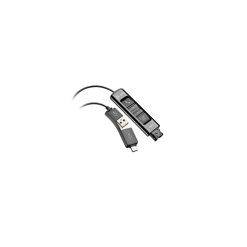 HP Poly Adaptador negro Poly DA85 USB a QD compatible con TAA