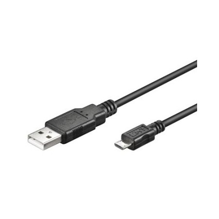 Ewent 1.8m USB A/mirco USB B cable USB 1,8 m USB 2.0 Micro-USB B Negro