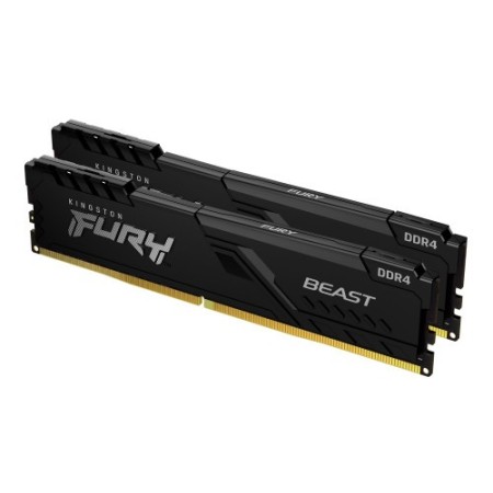 MEMORIA KINGSTON FURY BEAST BLACK DDR4 32GB (KIT 2) 3200MHZ CL16 1GX8 - KF432C16BB1K2/32