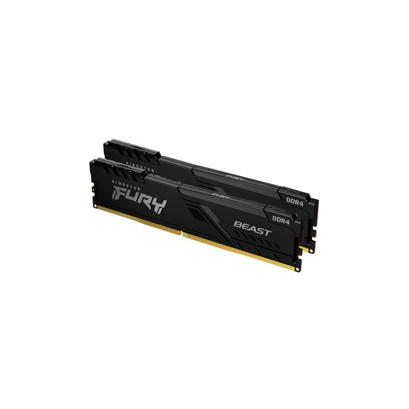 MEMORIA KINGSTON FURY BEAST BLACK DDR4 32GB (KIT 2) 3200MHZ CL16 1GX8 - KF432C16BB1K2/32