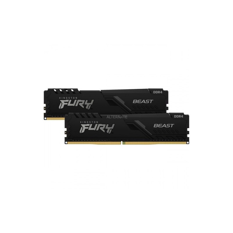 MEMORIA KINGSTON FURY BEAST BLACK DDR4 64GB (KIT 2) 3200MHZ CL16 - KF432C16BBK2/64