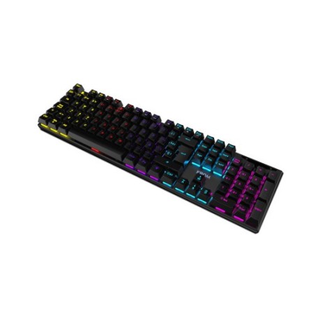 KROM TECLADO GAMING KASIC. MECANICO. TECLAS RETROILUMINADAS RAINBOW. USB