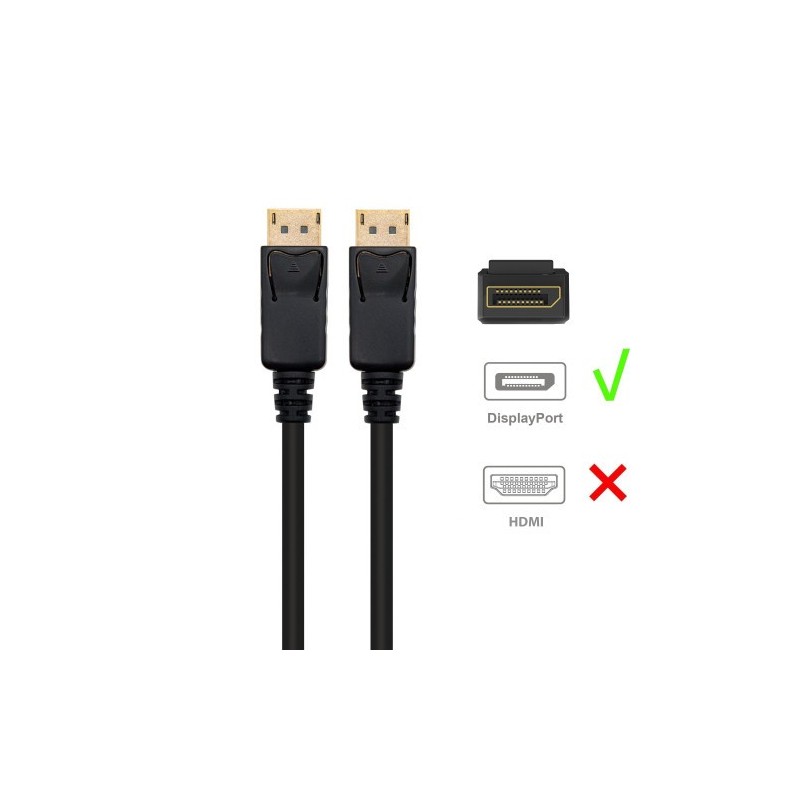 Ewent EC1406 cable DisplayPort 2 m Negro