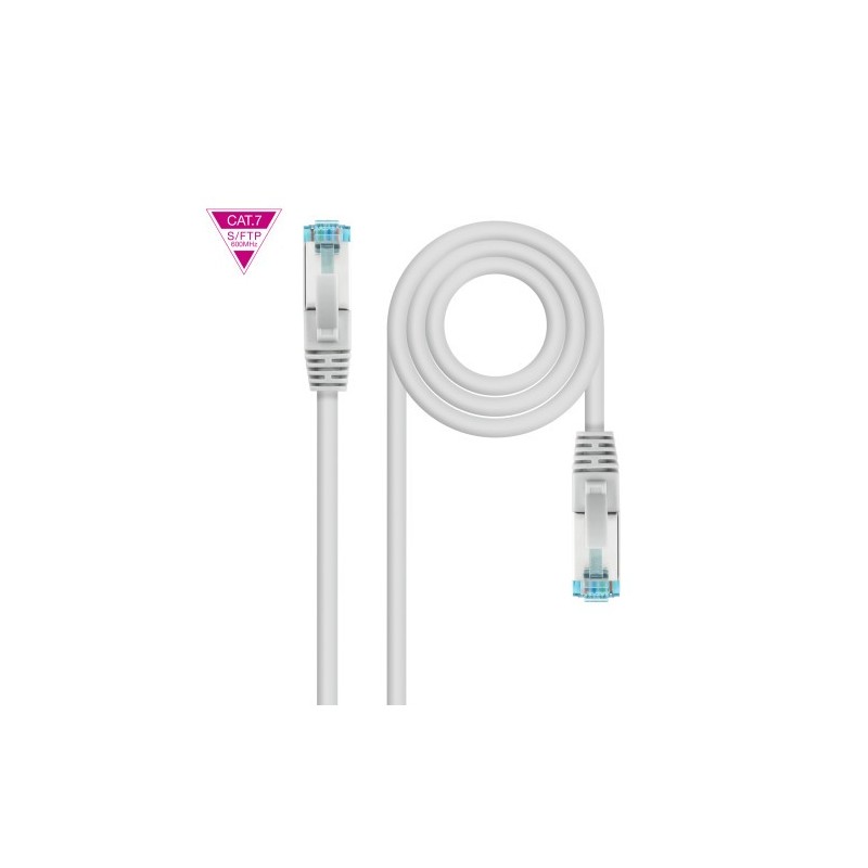 Nanocable Cable de Red Cat.7 600MHZ LSZH SFTP PIMF AWG26, Gris, 10 m