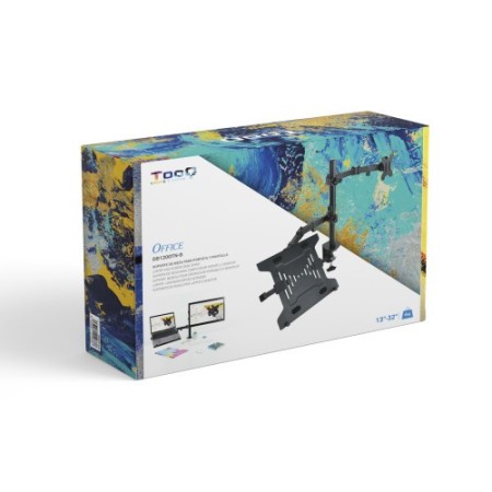 TooQ Soporte de mesa para pantalla 13″-32″ y portátil