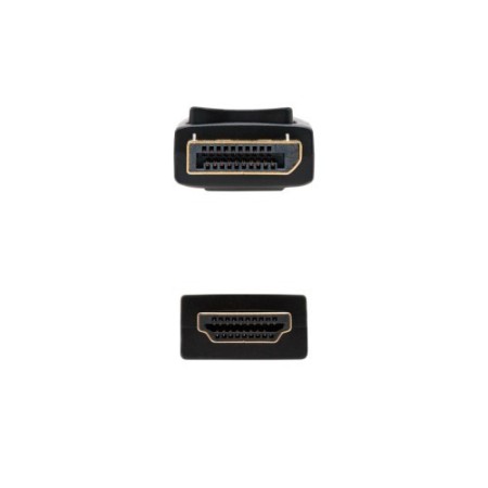 Nanocable Cable Conversor DISPLAYPORT a HDMI, DP/M - HDMI/M, Negro, 0.5 m