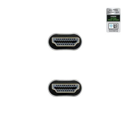 Nanocable Cable HDMI 2.1 Certificado ULTRA HIGH SPEED A/M-A/M, Negro, 2 m