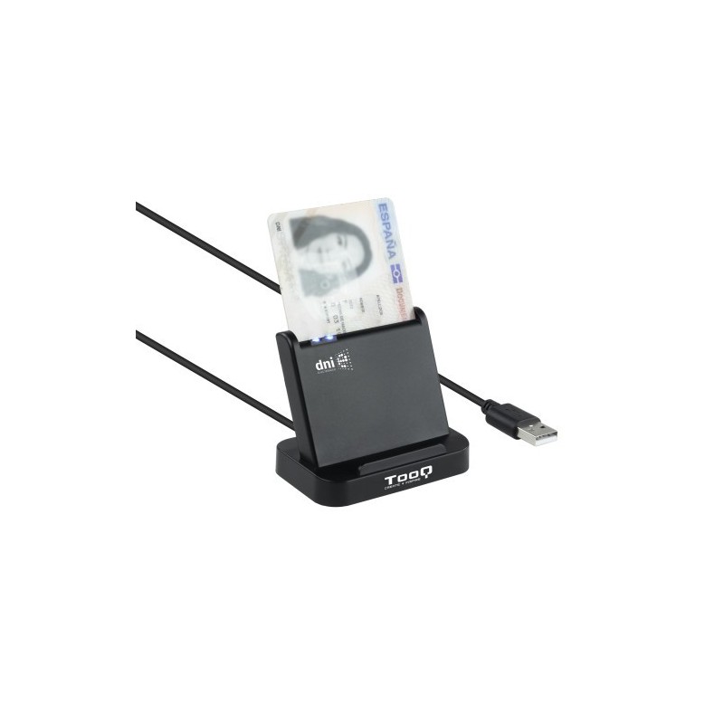 TooQ Lector de Tarjetas Inteligentes DNIe VISION USB 2.0, Negro
