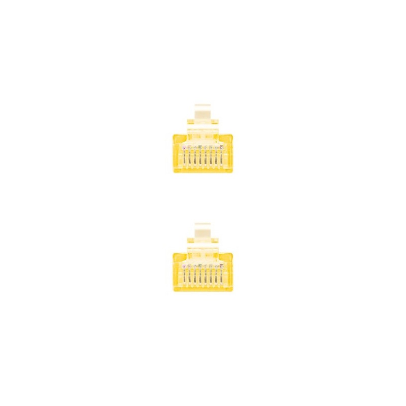 Nanocable Cable Red Latiguillo RJ45 CAT.6 UTP AWG24, Amarillo, 25 cm