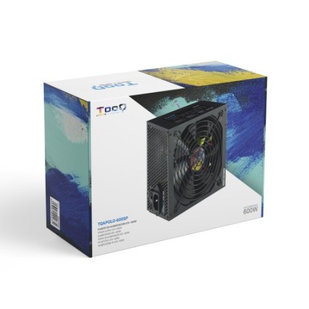TooQ TQAPOLO-600SP unidad de fuente de alimentación 600 W 20+4 pin ATX ATX Negro
