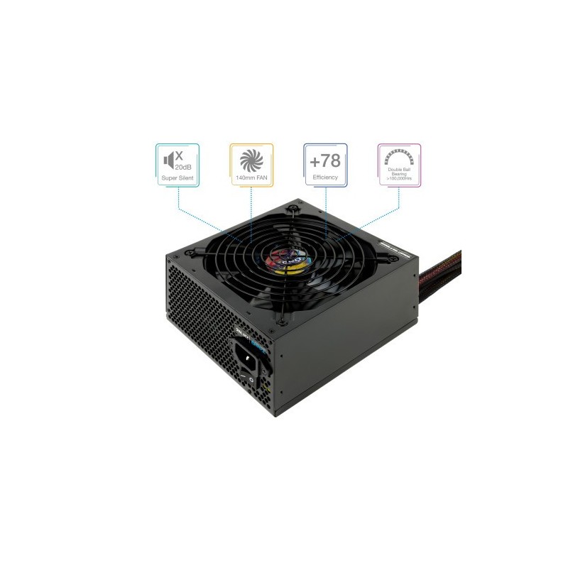 TooQ TQAPOLO-750SP unidad de fuente de alimentación 750 W 20+4 pin ATX ATX Negro