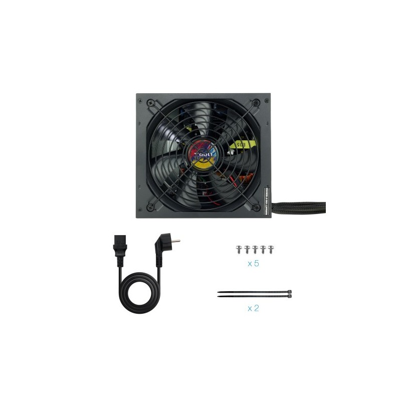 TooQ TQAPOLO-750SP unidad de fuente de alimentación 750 W 20+4 pin ATX ATX Negro