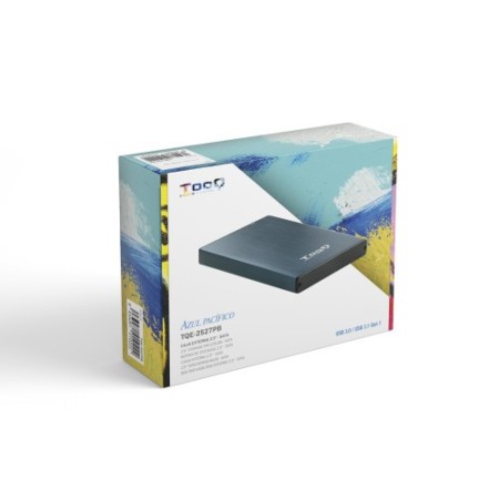 TooQ TQE-2527PB caja para disco duro externo Caja de disco duro (HDD) Negro, Marina 2.5″