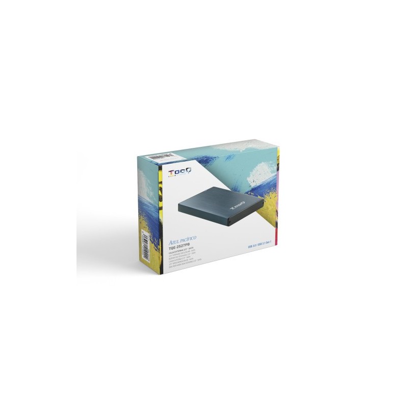 TooQ TQE-2527PB caja para disco duro externo Caja de disco duro (HDD) Negro, Marina 2.5″