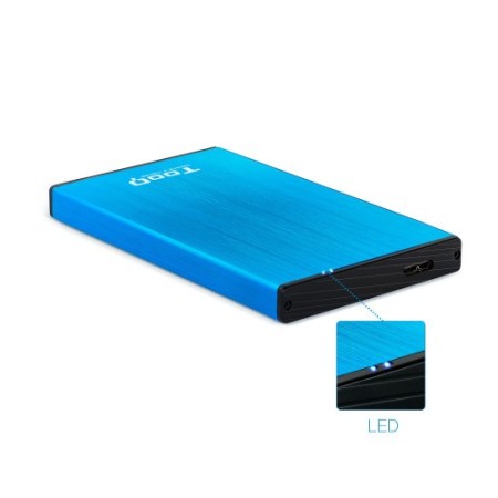 CAJA EXTERNA TOOQ TQE-2527BL 2,5″ 9,5 MM SATA USB 3.0/3.1 GEN1 AZUL