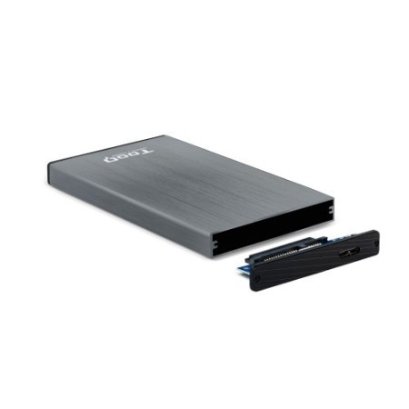 TooQ TQE-2527G caja para disco duro externo Caja de disco duro (HDD) Negro, Gris 2.5″