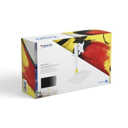 TooQ DB1127TN-W soporte para monitor 68,6 cm (27″) Independiente Blanco
