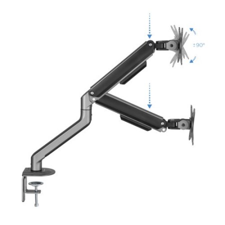 TooQ DB4032TNR-G soporte para monitor 81,3 cm (32″) Abrazadera/Atornillado Negro