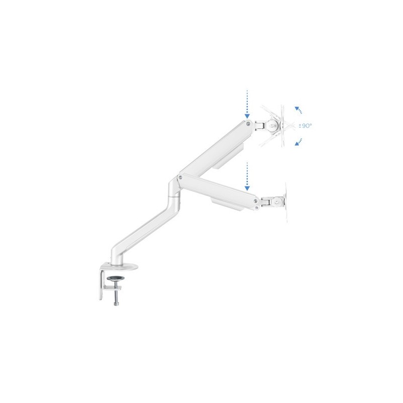 TooQ DB4032TNR-W soporte para monitor 81,3 cm (32″) Abrazadera/Atornillado Blanco