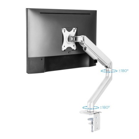 TooQ DB4032TNR-W soporte para monitor 81,3 cm (32″) Abrazadera/Atornillado Blanco