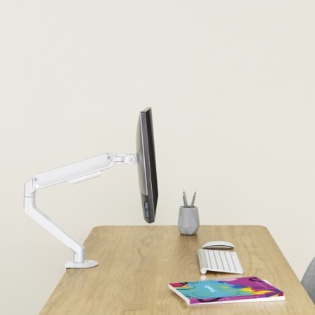 TooQ DB4032TNR-W soporte para monitor 81,3 cm (32″) Abrazadera/Atornillado Blanco
