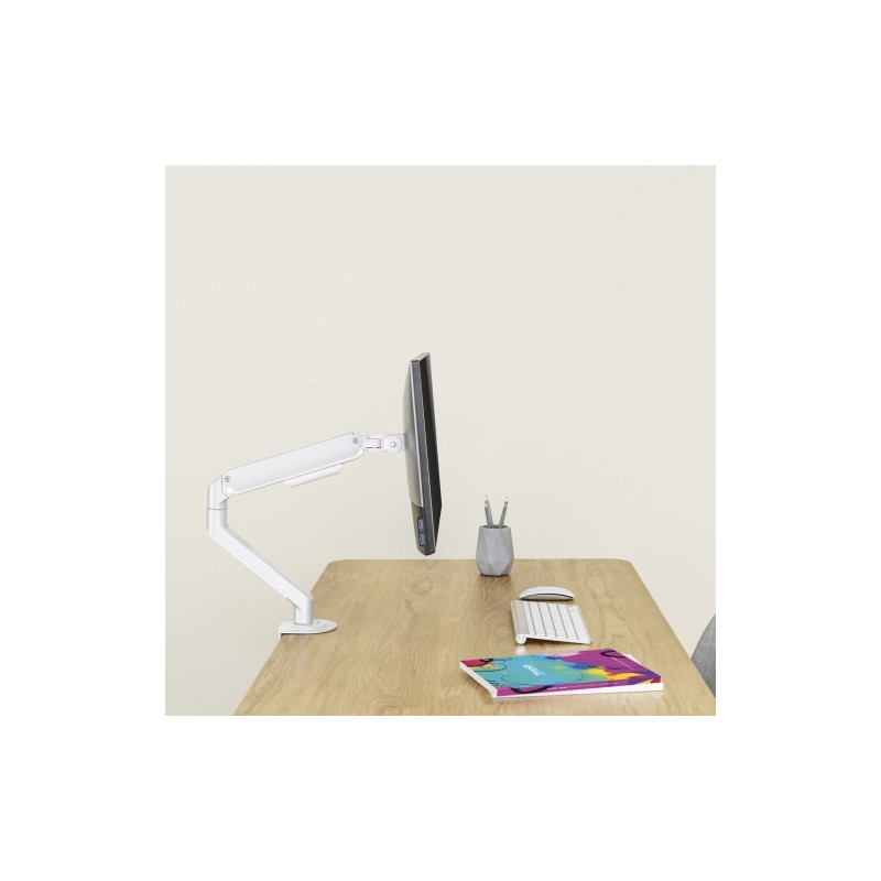 TooQ DB4032TNR-W soporte para monitor 81,3 cm (32″) Abrazadera/Atornillado Blanco