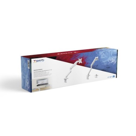 TooQ DB4032TNR-W soporte para monitor 81,3 cm (32″) Abrazadera/Atornillado Blanco