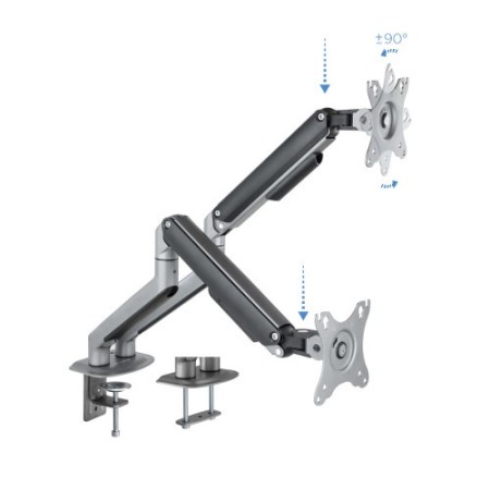 TooQ DB4132TNR-G soporte para monitor 81,3 cm (32″) Abrazadera/Atornillado Negro