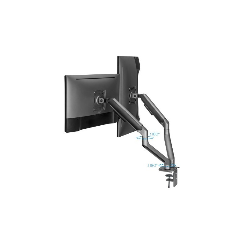 TooQ DB4132TNR-G soporte para monitor 81,3 cm (32″) Abrazadera/Atornillado Negro