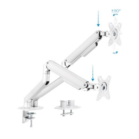 TooQ DB4132TNR-W soporte para monitor 81,3 cm (32″) Abrazadera/Atornillado Blanco