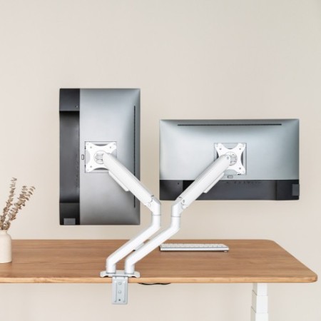 TooQ DB4132TNR-W soporte para monitor 81,3 cm (32″) Abrazadera/Atornillado Blanco