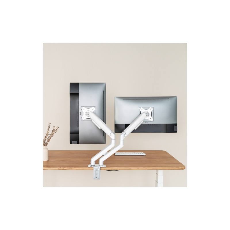 TooQ DB4132TNR-W soporte para monitor 81,3 cm (32″) Abrazadera/Atornillado Blanco