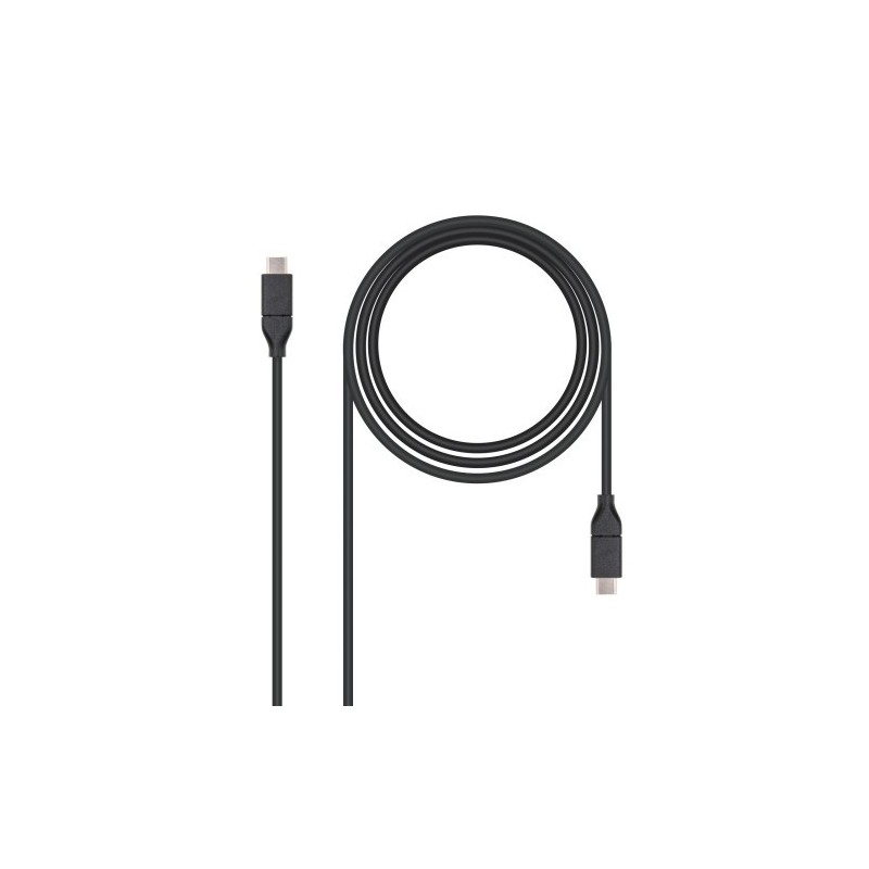 Nanocable USB 3.1, 1m cable USB USB 3.2 Gen 2 (3.1 Gen 2) USB C Negro
