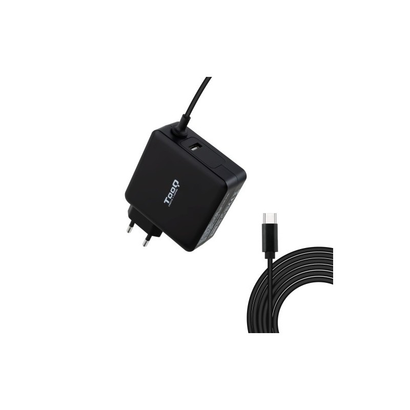 TOOQ CARGADOR PORTÁTIL USB-C PD3.0 90W, NEGRO