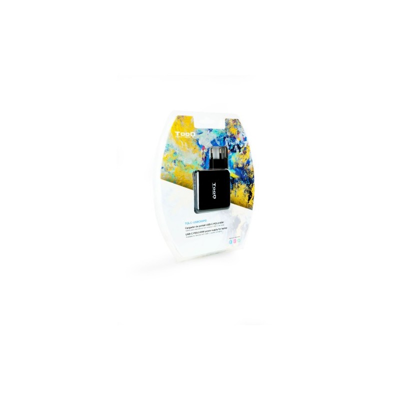 TOOQ CARGADOR PORTÁTIL USB-C PD3.0 65W, NEGRO