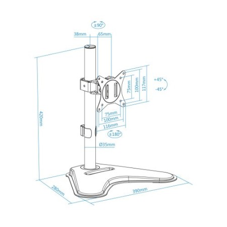 TOOQ SOPORTE DE PARED PARA PANTALLAS 17″-32″