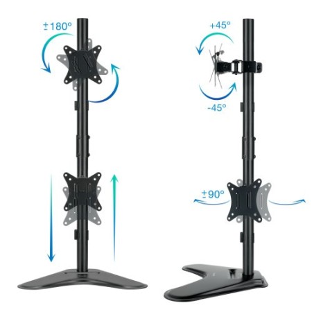 TooQ DB1703TNV-B soporte para monitor 81,3 cm (32″) Independiente Negro