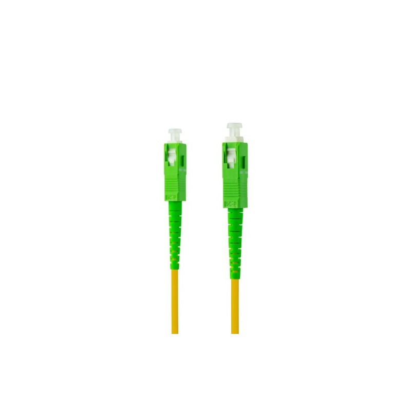 Nanocable Cable de Fibra Óptica SC/APC a SC/APC Monomodo Simplex LSZH, Amarillo, 1 m