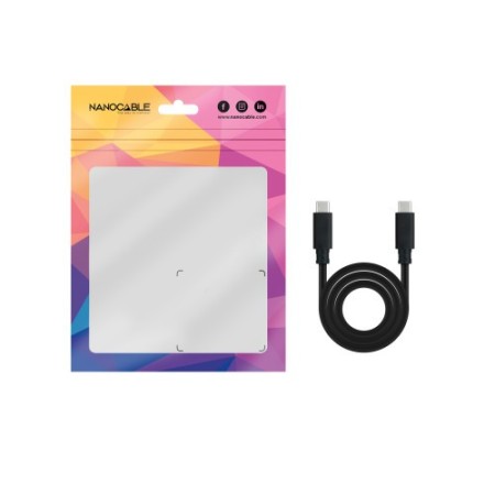 Nanocable Cable USB 3.1 Gen2 10Gbps 5A, 4K/60Hz, USB-C/M-USB-C/M, Negro, 0.5 m