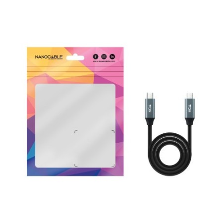 Nanocable 10.01.4300 cable USB 0,5 m USB4 Gen 2x2 USB C Negro
