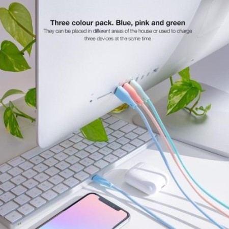 NANOCABLE 3 CABLES LIGHTNING A USB 2.0, LIGHTNING/M-USB A/M,
