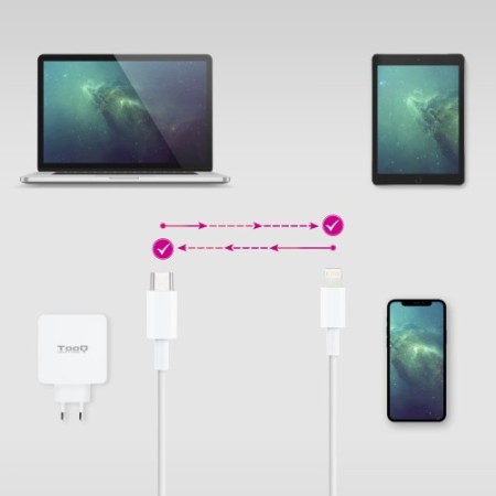 Nanocable Cable Lightning a USB-C, 50 cm