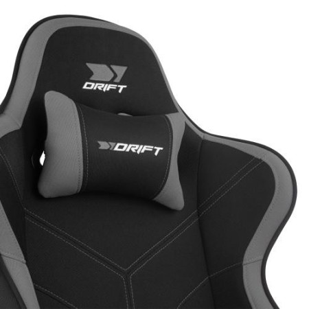 DRIFT DR110BGRAY silla para videojuegos Butaca para jugar Asiento acolchado Negro, Gris