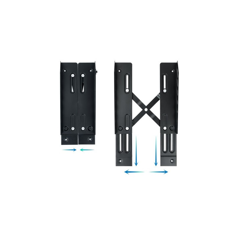 TooQ Soporte metálico para CPU de suelo con ruedas