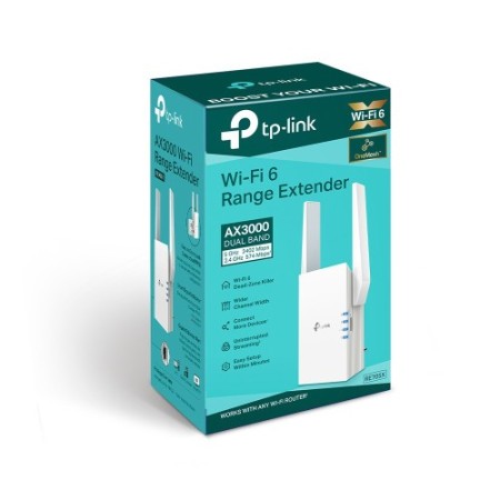TP-Link RE705X sistema Wi-Fi Mesh (Wi-Fi en malla) Doble banda (2,4 GHz / 5 GHz) Wi-Fi 6 (802.11ax) Blanco 1 Externo